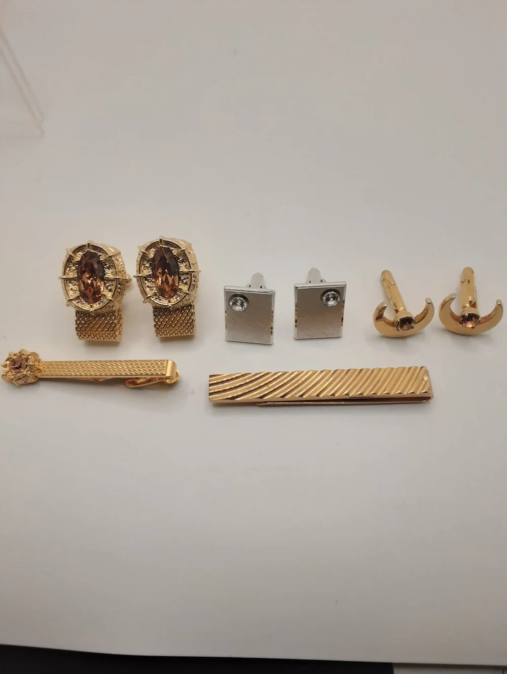 Men's Vintage Swank and Anson Cufflinks and Tie Bars Lot